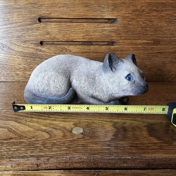 VINTAGE Sandra Brue 1981 Hand Painted/Cast Siamese Cat Figurine - Picture 8 of 9